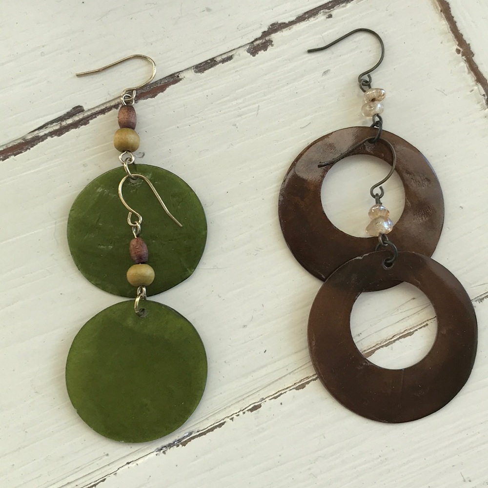 Brown and Green Earring Bundle